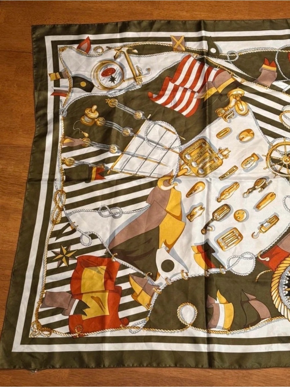 Vintage nautical yacht scarf wrap sailor print
